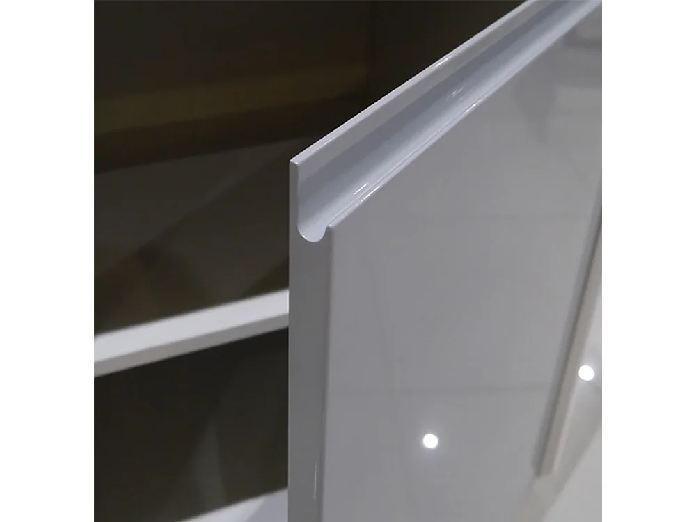 KÜCHENZEILE Florence 8-teilig Perlbeige / Weißgrün 392 / 59 / 207 cm