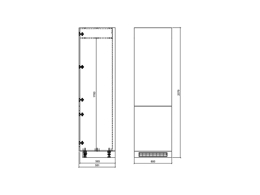 L-FORM KÜCHENZEILE Elbing Grau Matt / Weiß-Light Grey Stone 372 / 304 / 207 cm (15-teilig)