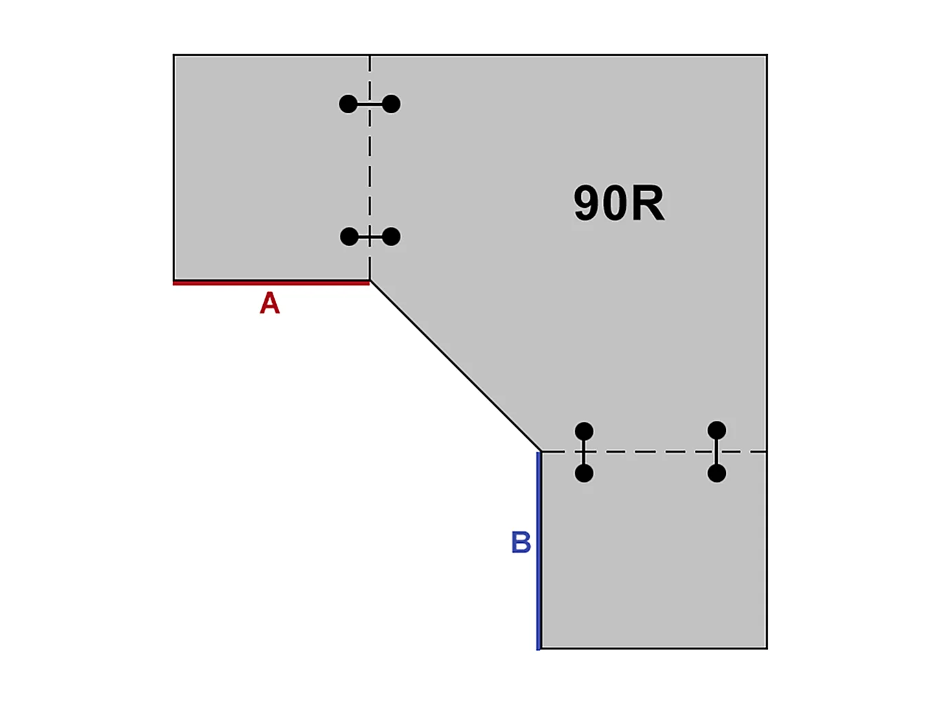 L-FORM KÜCHENZEILE Elbing Grau Matt / Weiß-Light Grey Stone 372 / 304 / 207 cm (15-teilig)