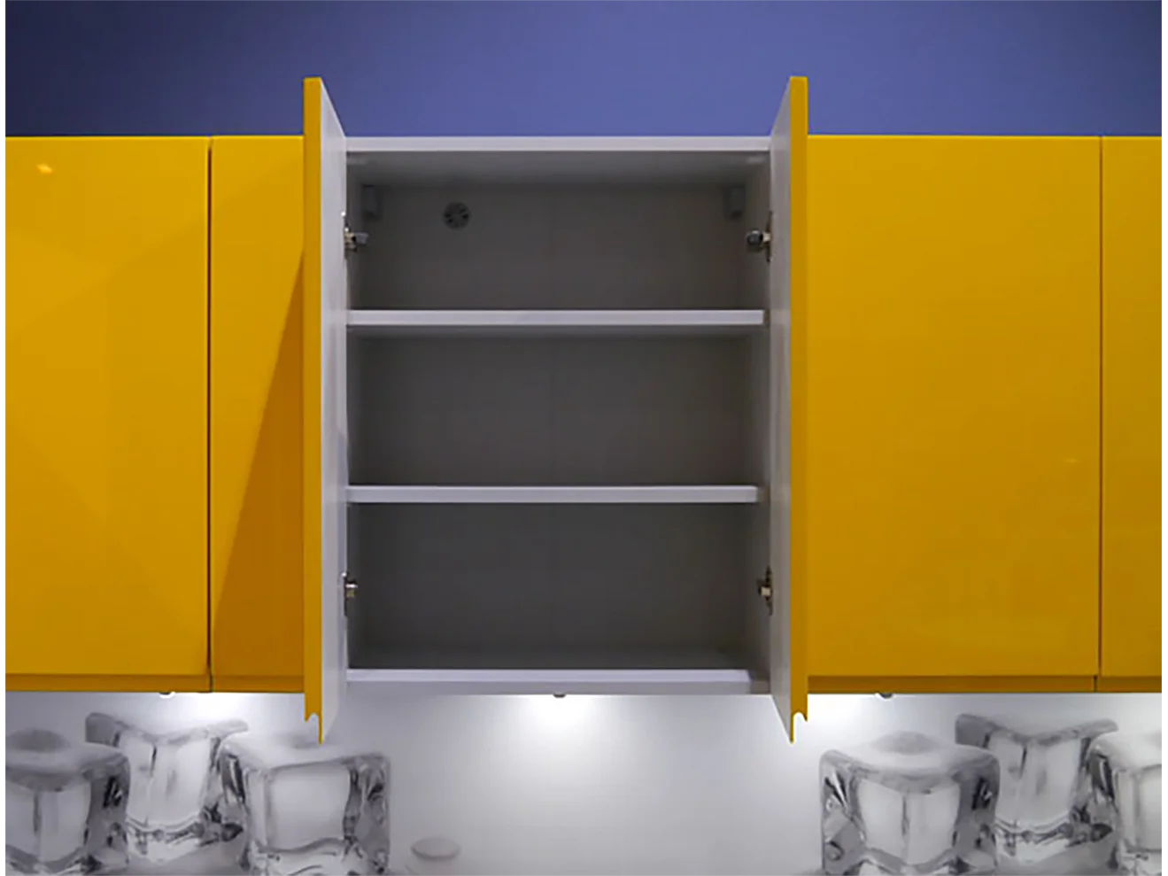 KÜCHENZEILE Florence 8-teilig Purpurviolett / Pastellviolett 392 / 59 / 207 cm