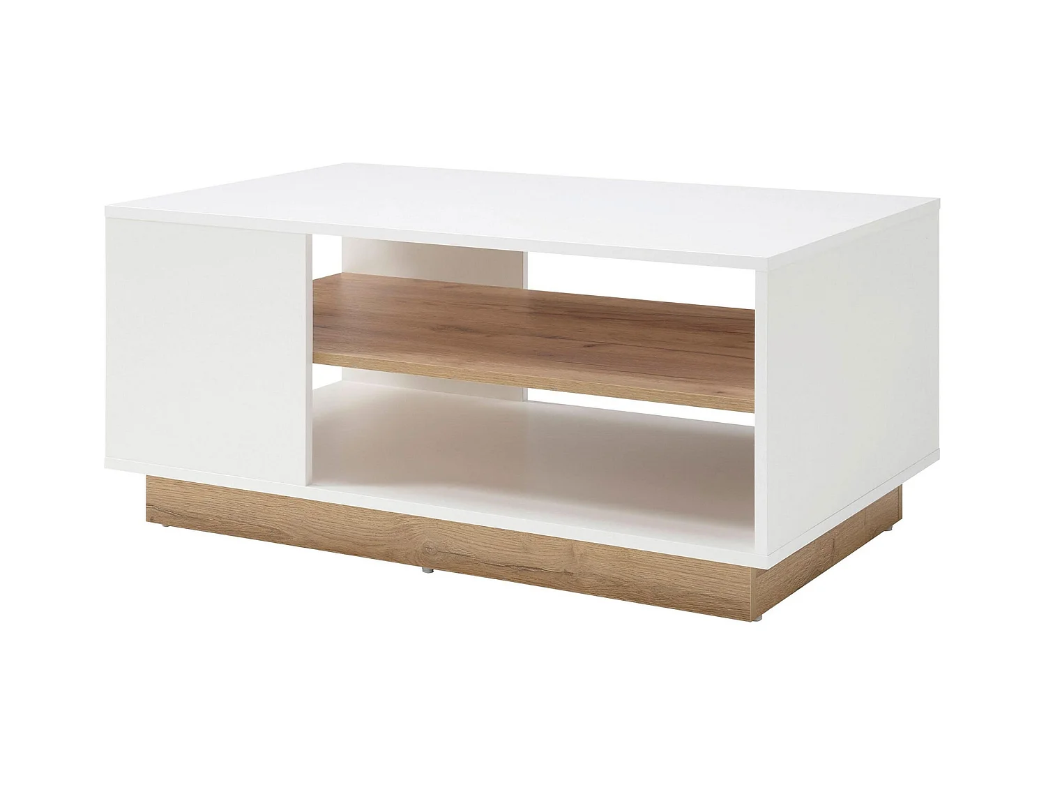 COUCHTISCH Clair weiß matt / grandson oak 100 / 60 / 46 cm