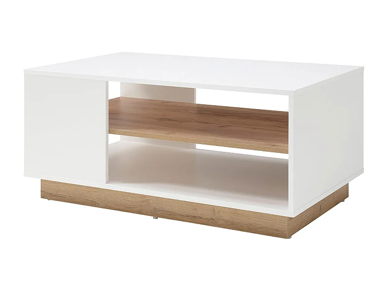 COUCHTISCH Clair weiß matt / grandson oak 100 / 60 / 46 cm