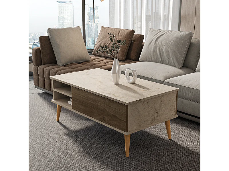 Couchtisch Como beige and braun