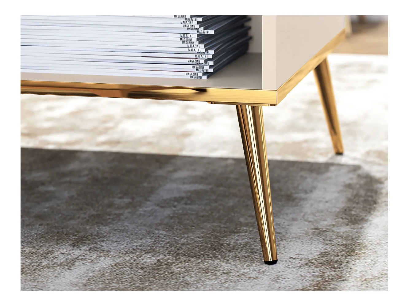 COUCHTISCH Selgin Kaschmir / Gold 90 / 60 / 42cm