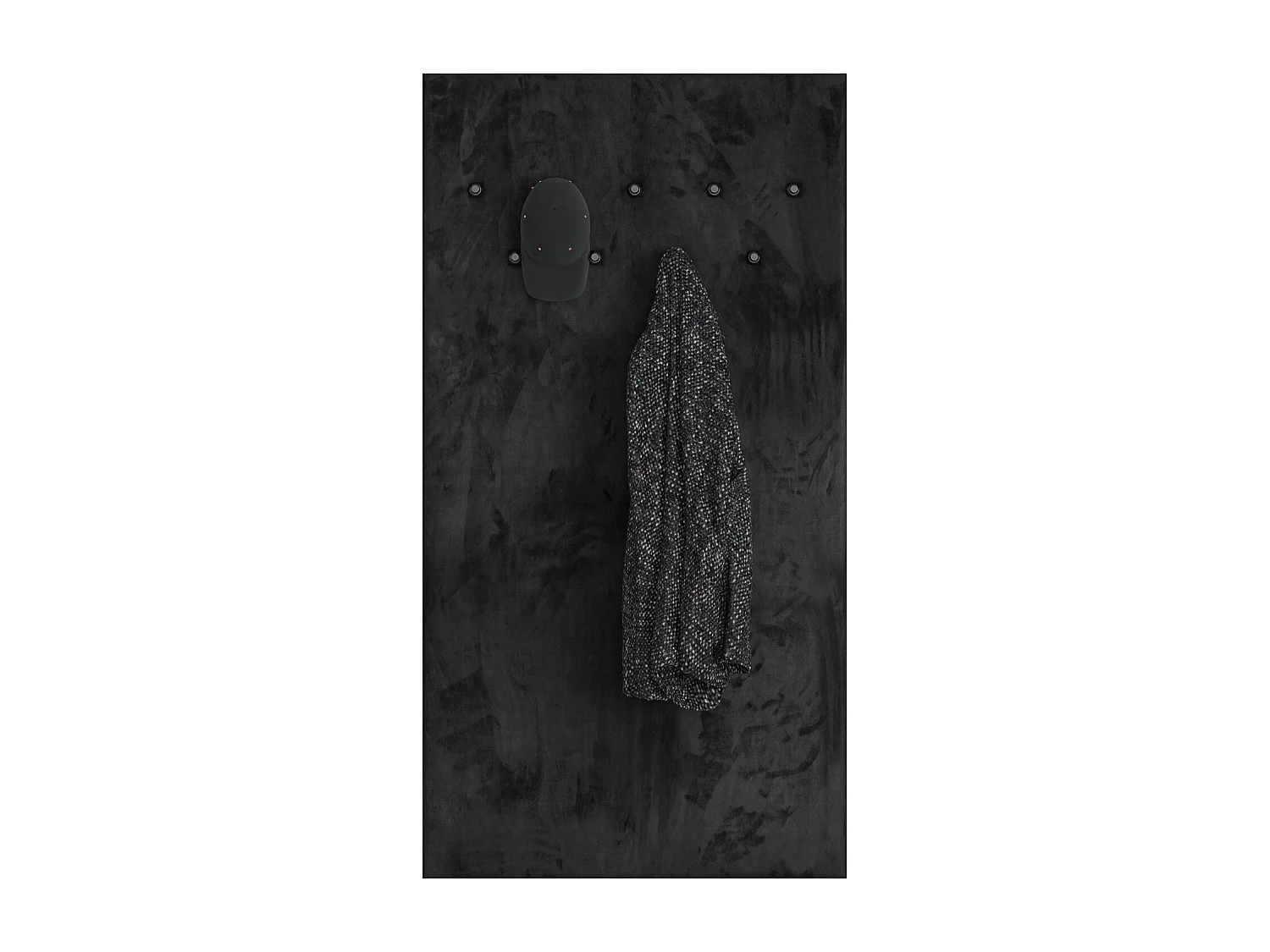 GARDEROBENPANEEL Vasco Schwarz 80 / 30 / 153cm