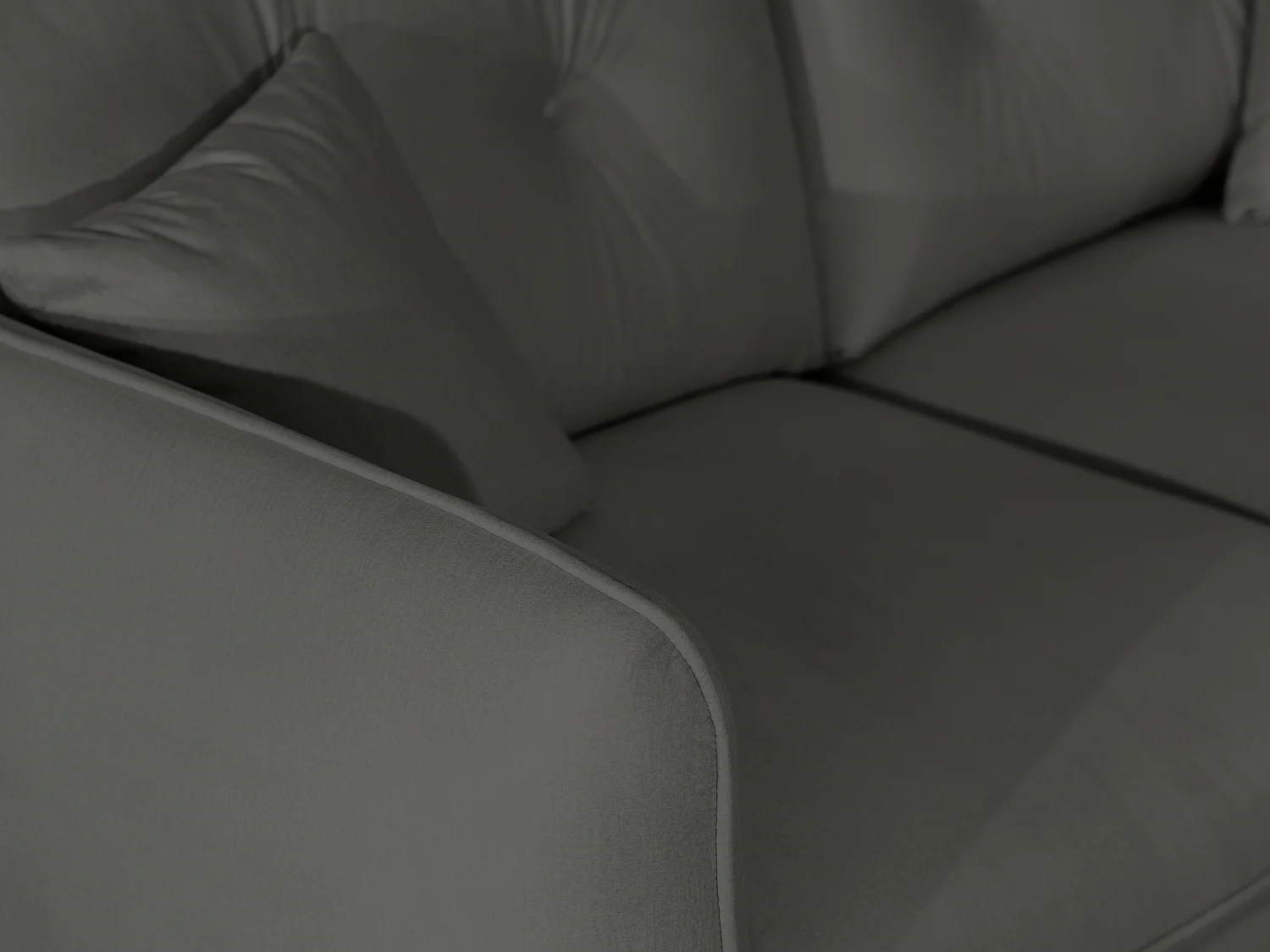 Fauteuil en tissu avec de hauts pieds en métal noir Nordloft