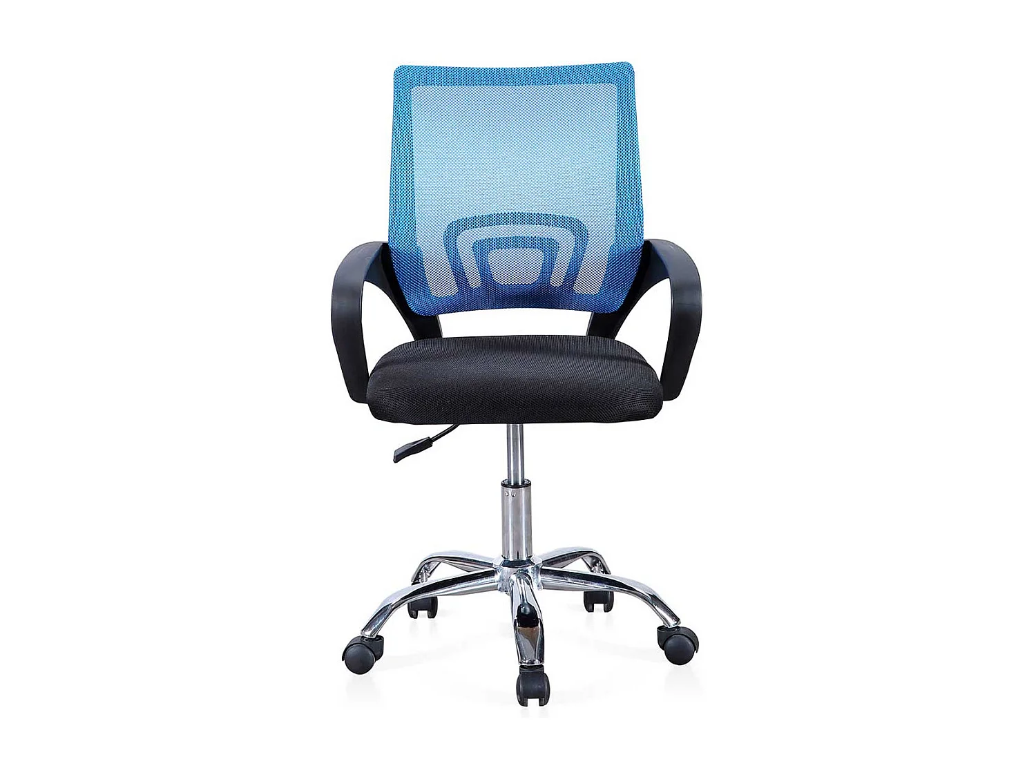 Silla de escritorio Vita giratoria con altura regulable negro/azul 90-102x60x60 cm Adec