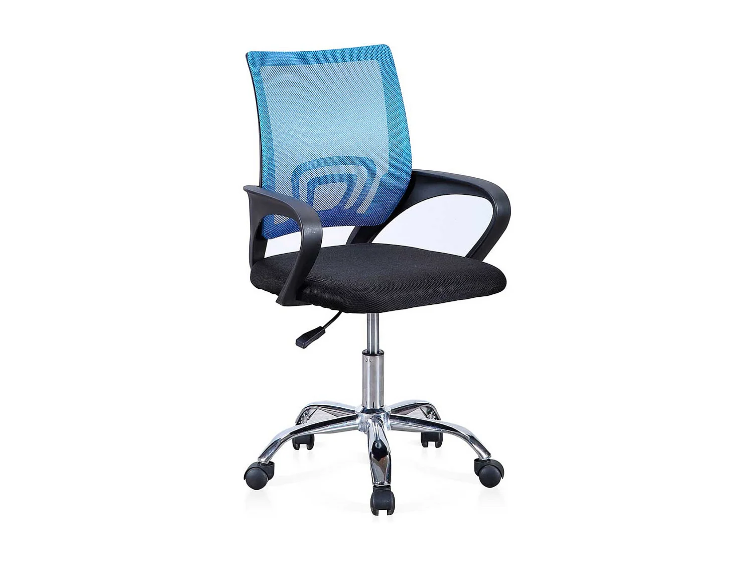 Silla de escritorio Vita giratoria con altura regulable negro/azul 90-102x60x60 cm Adec