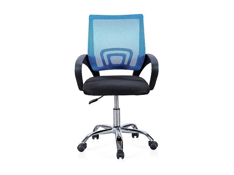 Silla de escritorio Vita giratoria con altura regulable negro/azul 90-102x60x60 cm Adec