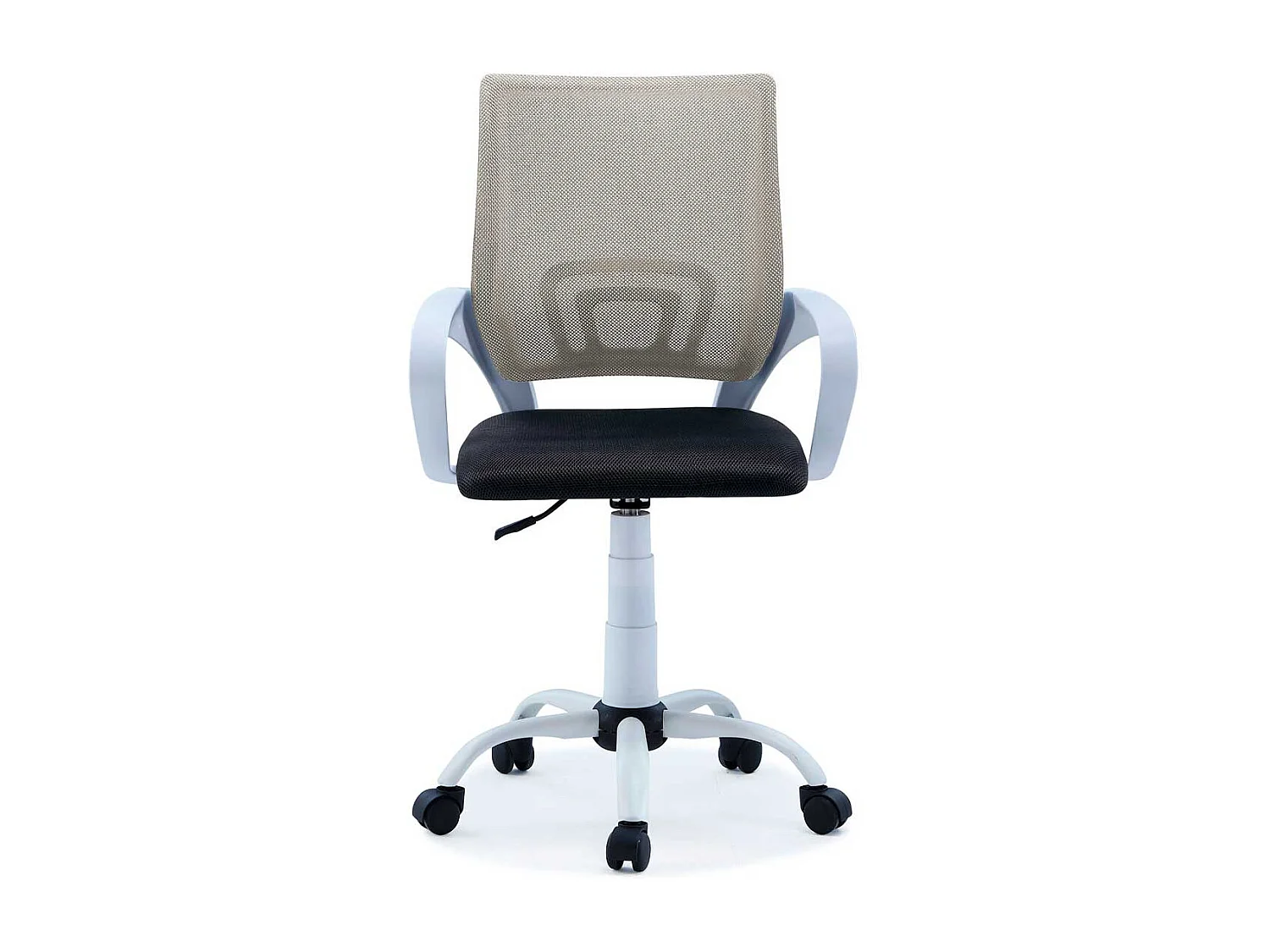 Chaise de bureau pivotante contemporaine noire et grise