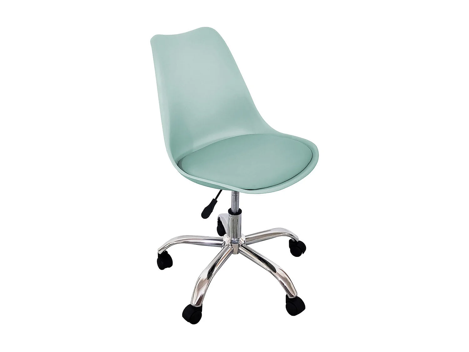 Silla de escritorio Enjoy 5 ruedas verde 79/86,5x48x54 cm Adec