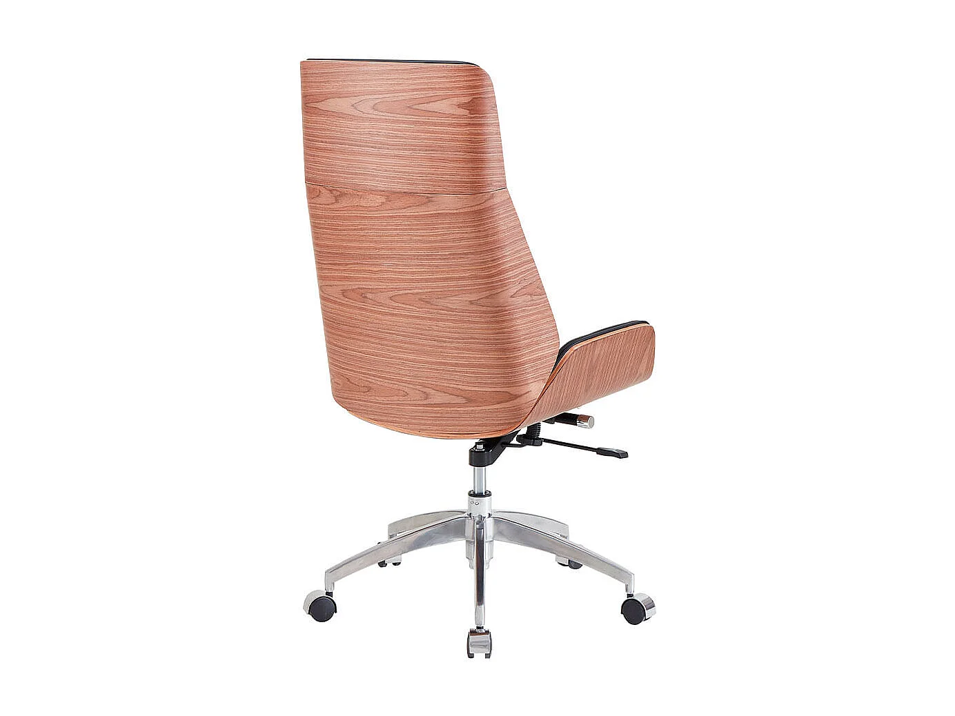 Sillón giratorio Ulrich regulable asiento tapizado símil piel negro 111-117x64x64 cm Adec