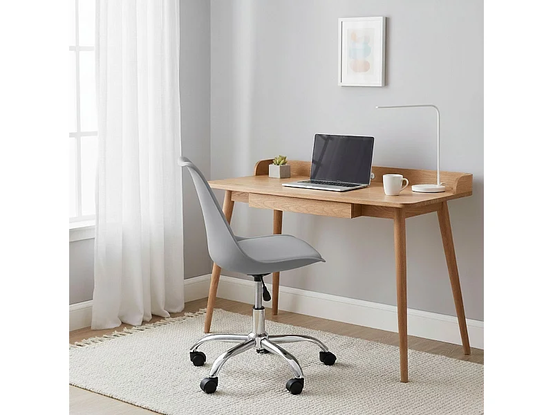 Silla de escritorio Enjoy 5 ruedas gris 79/86,5x48x54 cm Adec