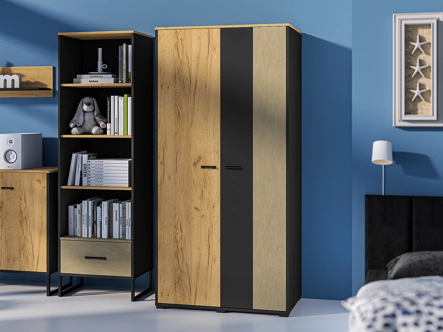 KLEIDERSCHRANK Colt kaschmir matt 92 / 55 / 190 cm