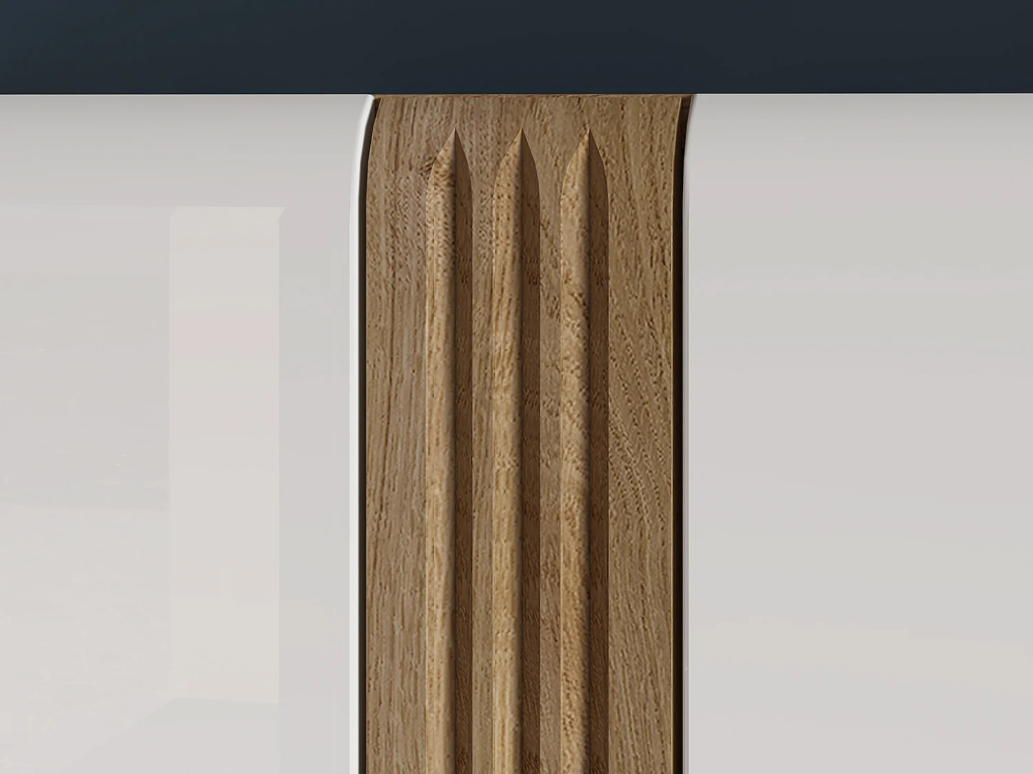 KLEIDERSCHRANK Adagio weiß hochglanz / Eiche castello 92 / 56 / 196cm