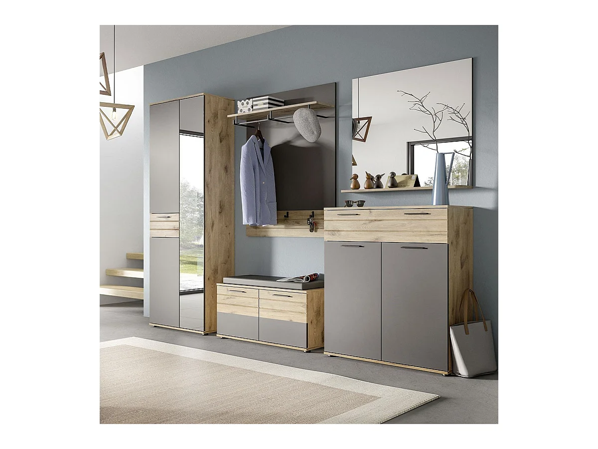 Meuble à chaussures 1 tiroir et 2 portes L90 cm - MASON