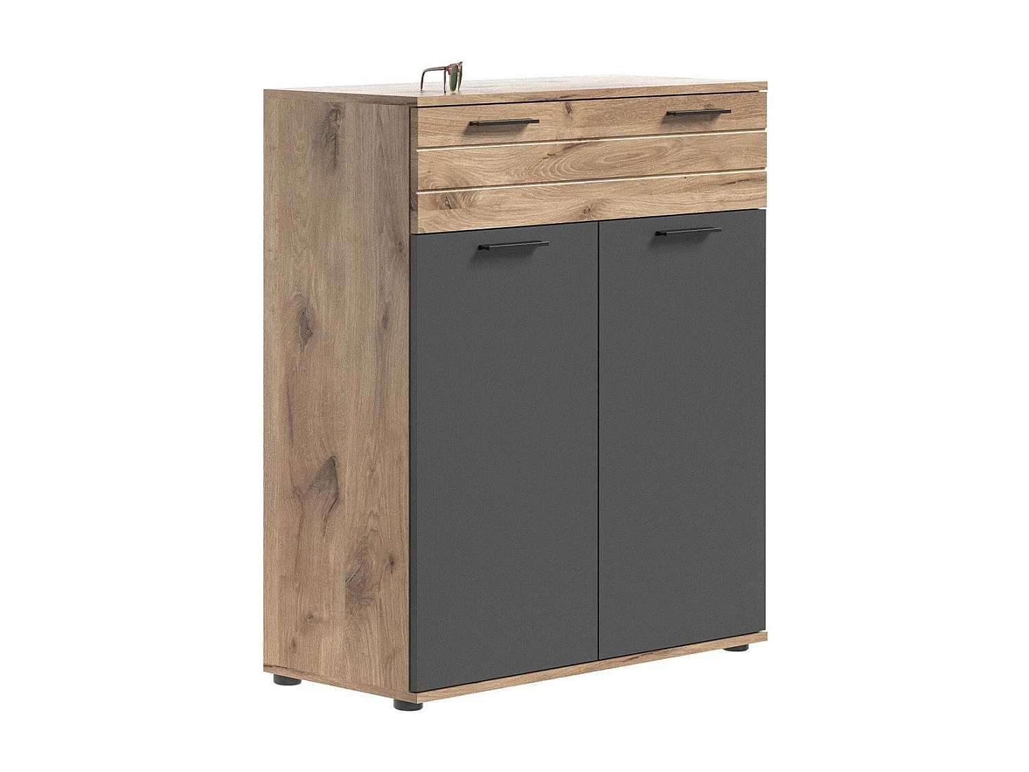 Meuble à chaussures 1 tiroir et 2 portes L90 cm - MASON