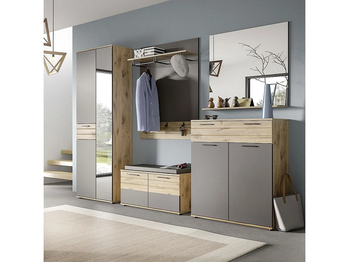 Meuble à chaussures 1 tiroir et 2 portes L90 cm - MASON