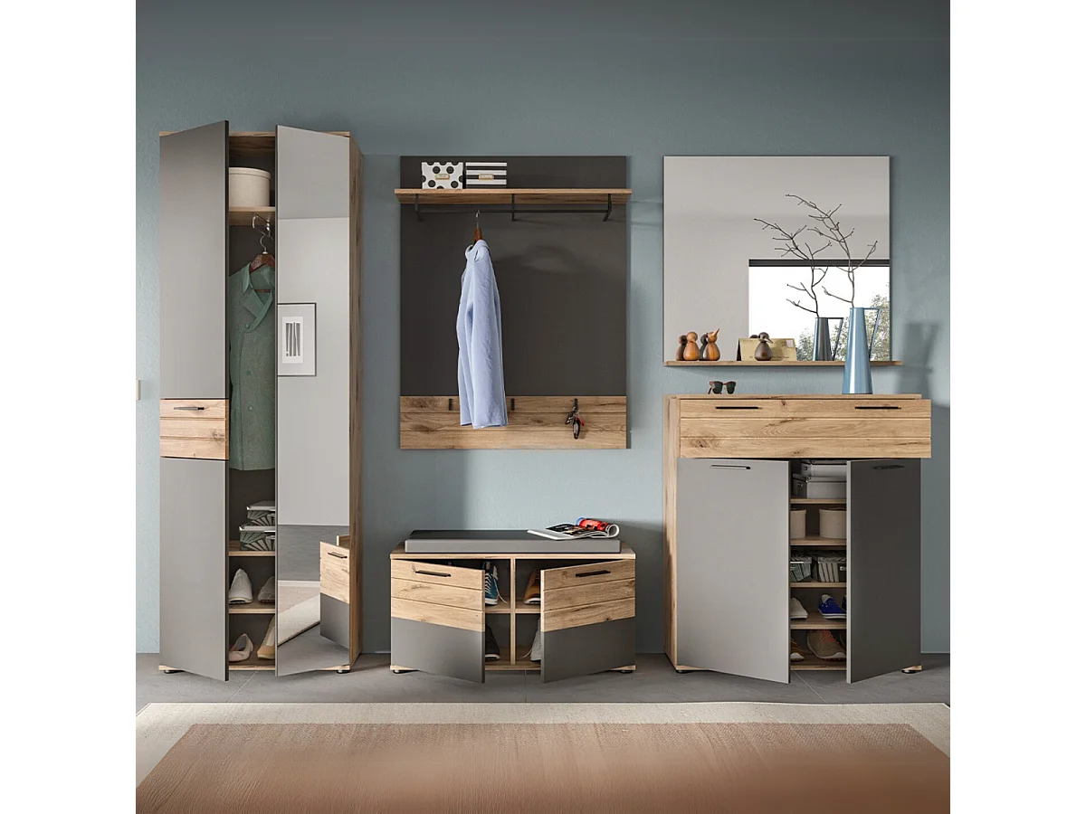 Meuble à chaussures 1 tiroir et 2 portes L90 cm - MASON