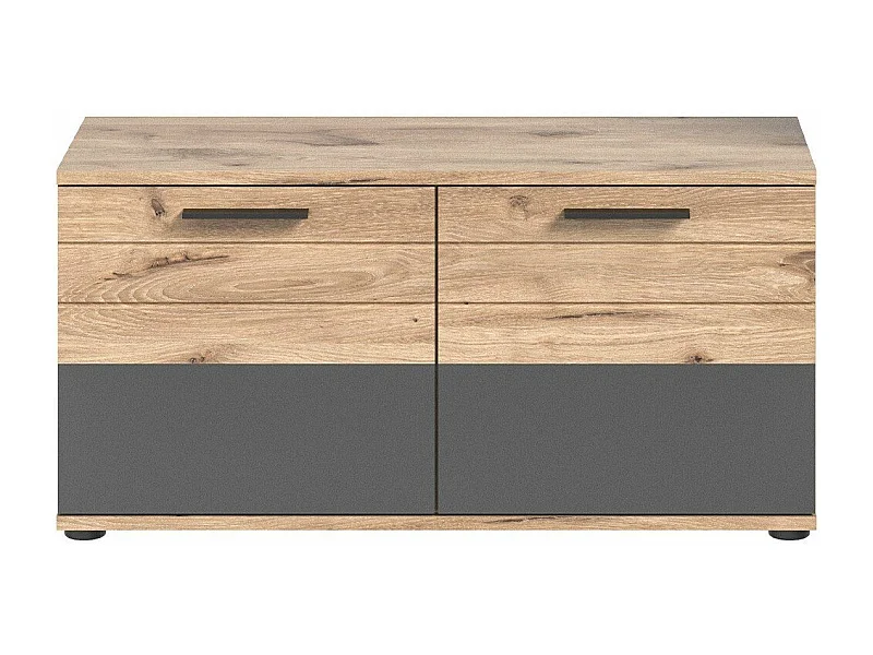 Banc avec rangement chaussures 2 portes L90 cm - MASON