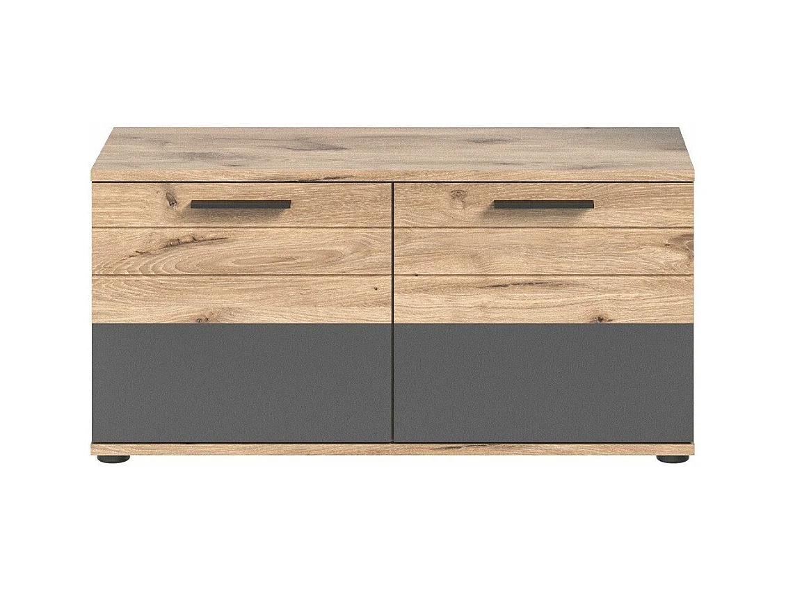 Banc avec rangement chaussures 2 portes L90 cm - MASON