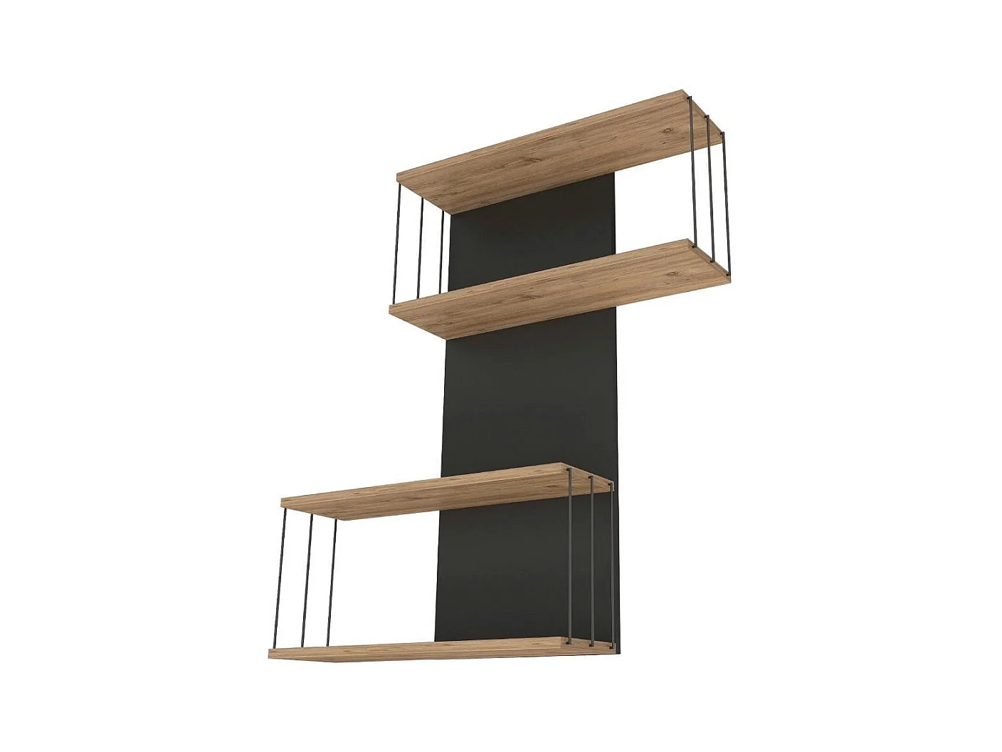 Etagère murale avec 2 niches H96 cm - DESTAN