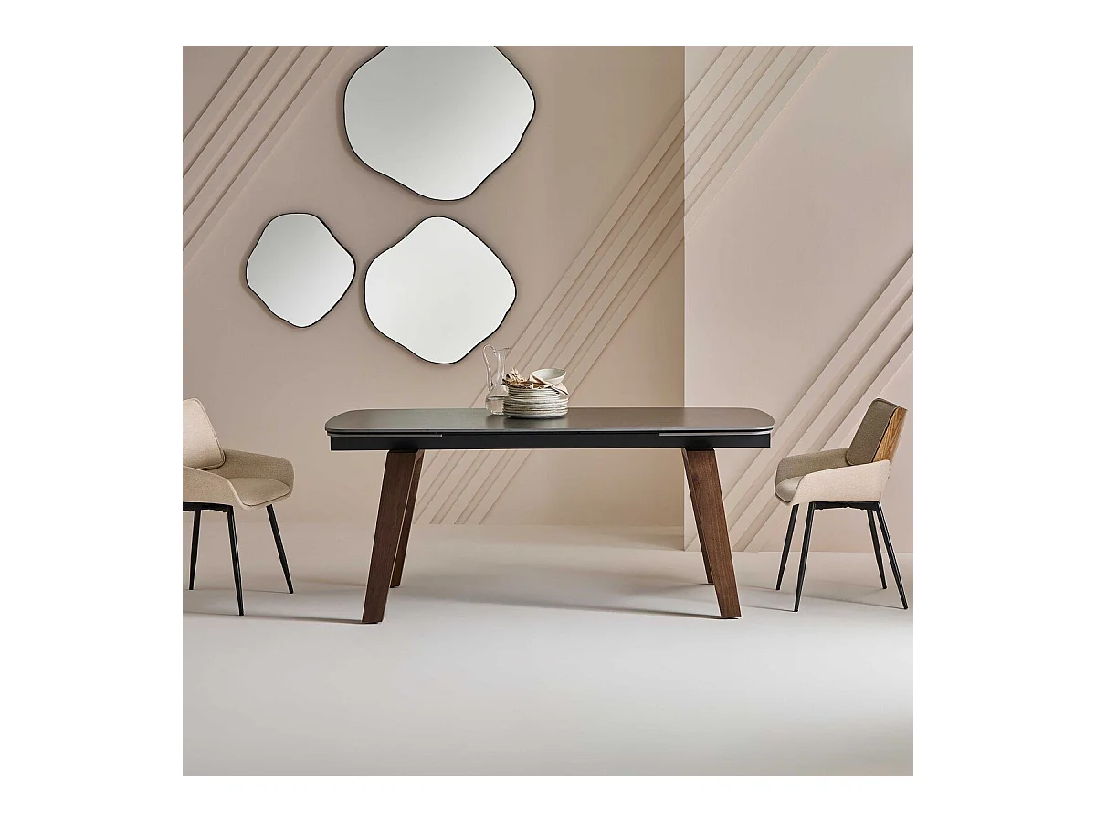 Keramische tafel met verlengstuk L180 cm - VECCHIO