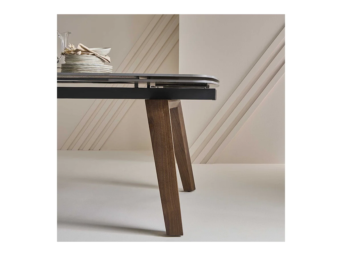 Keramische tafel met verlengstuk L180 cm - VECCHIO