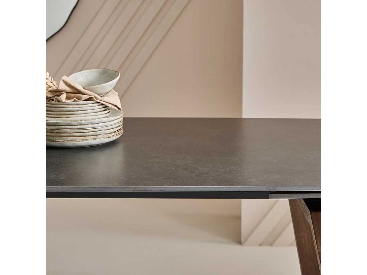 Keramische tafel met verlengstuk L180 cm - VECCHIO