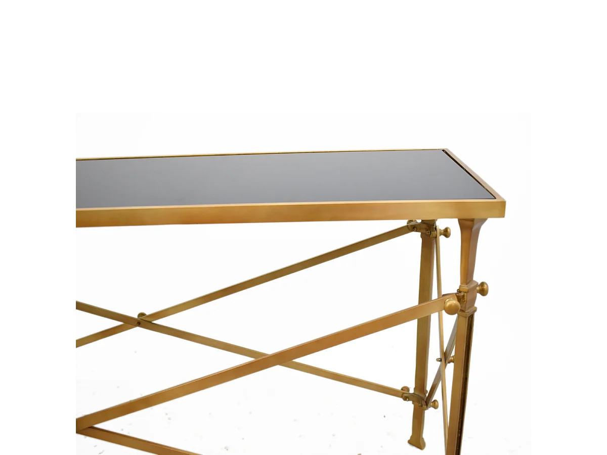 Console avec plateau en verre L142 cm - POMPADOUR