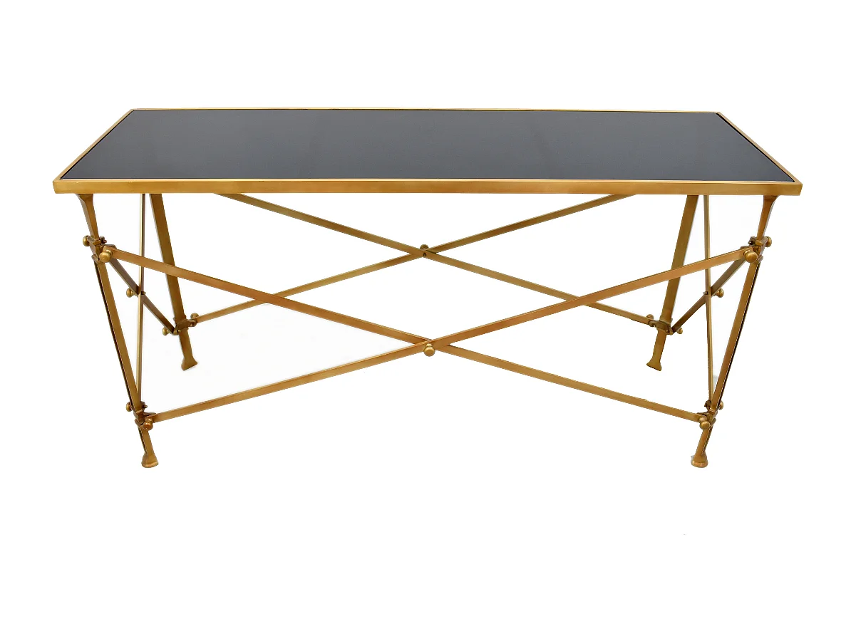 Konsola ze szklanym blatem L142 cm - POMPADOUR