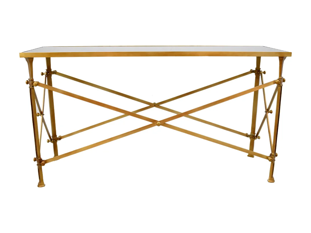 Konsola ze szklanym blatem L142 cm - POMPADOUR