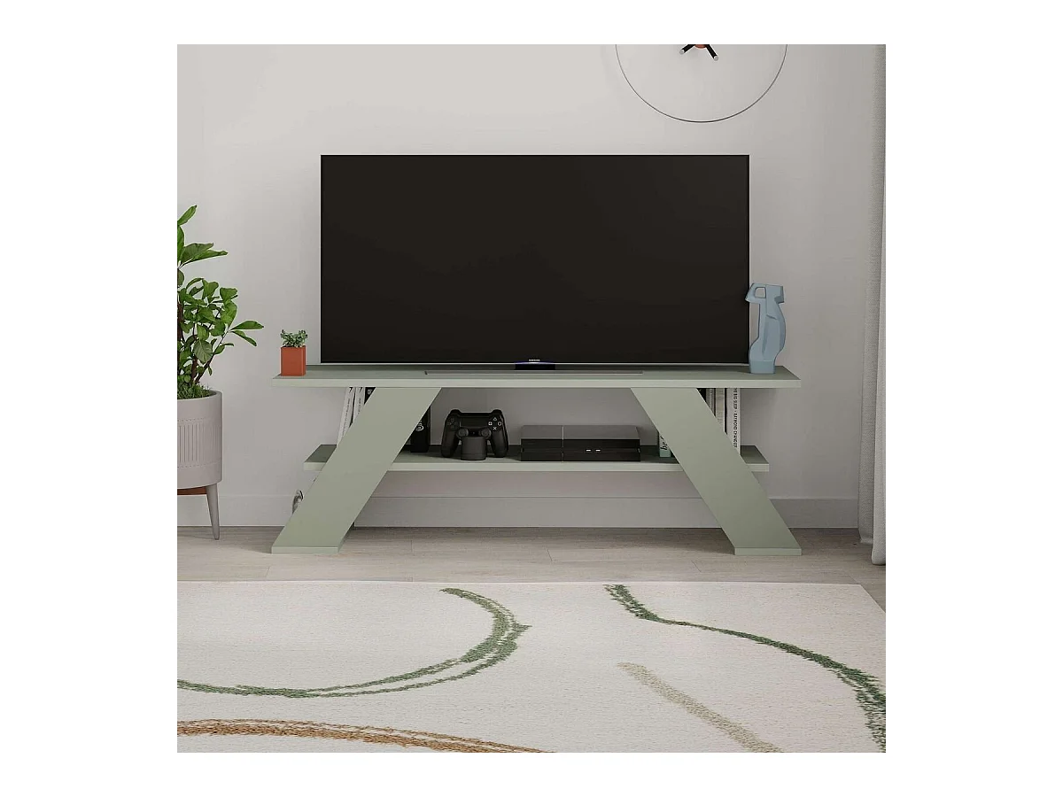 Meuble TV 3 étagères L120 cm - Farfalla