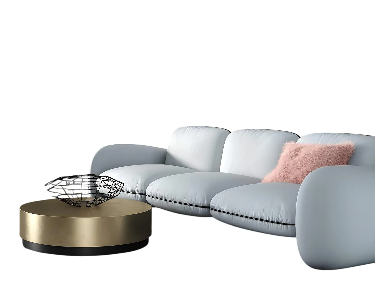 Sofa 3 Sitzer Sitz Sofas Stoff Wohnzimmer Design Couchen Polster Modern Möbel