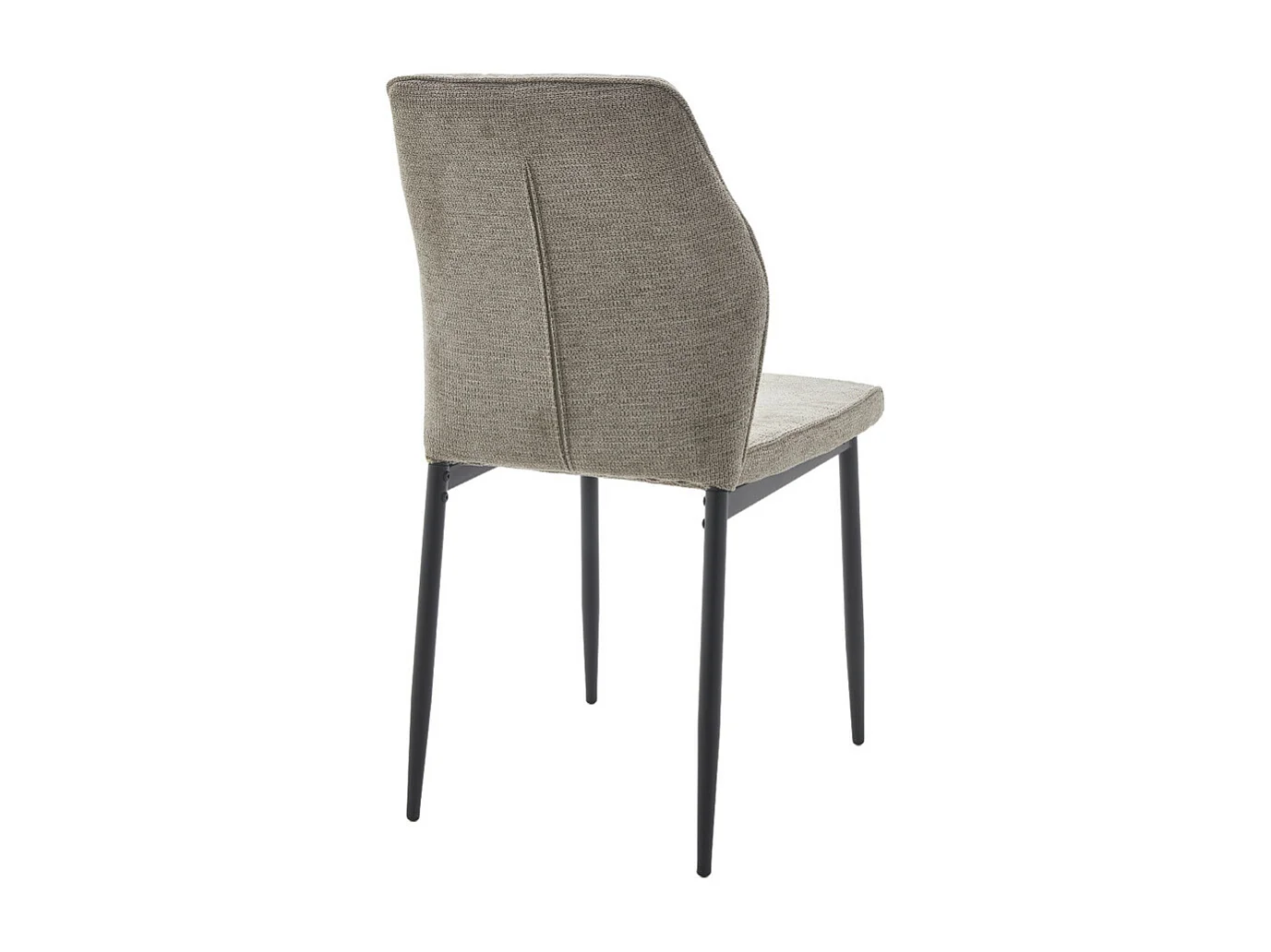 Pack de 4 sillas de comedor de 87x45x56 cm tapizadas en color taupé y patas negras Patrice