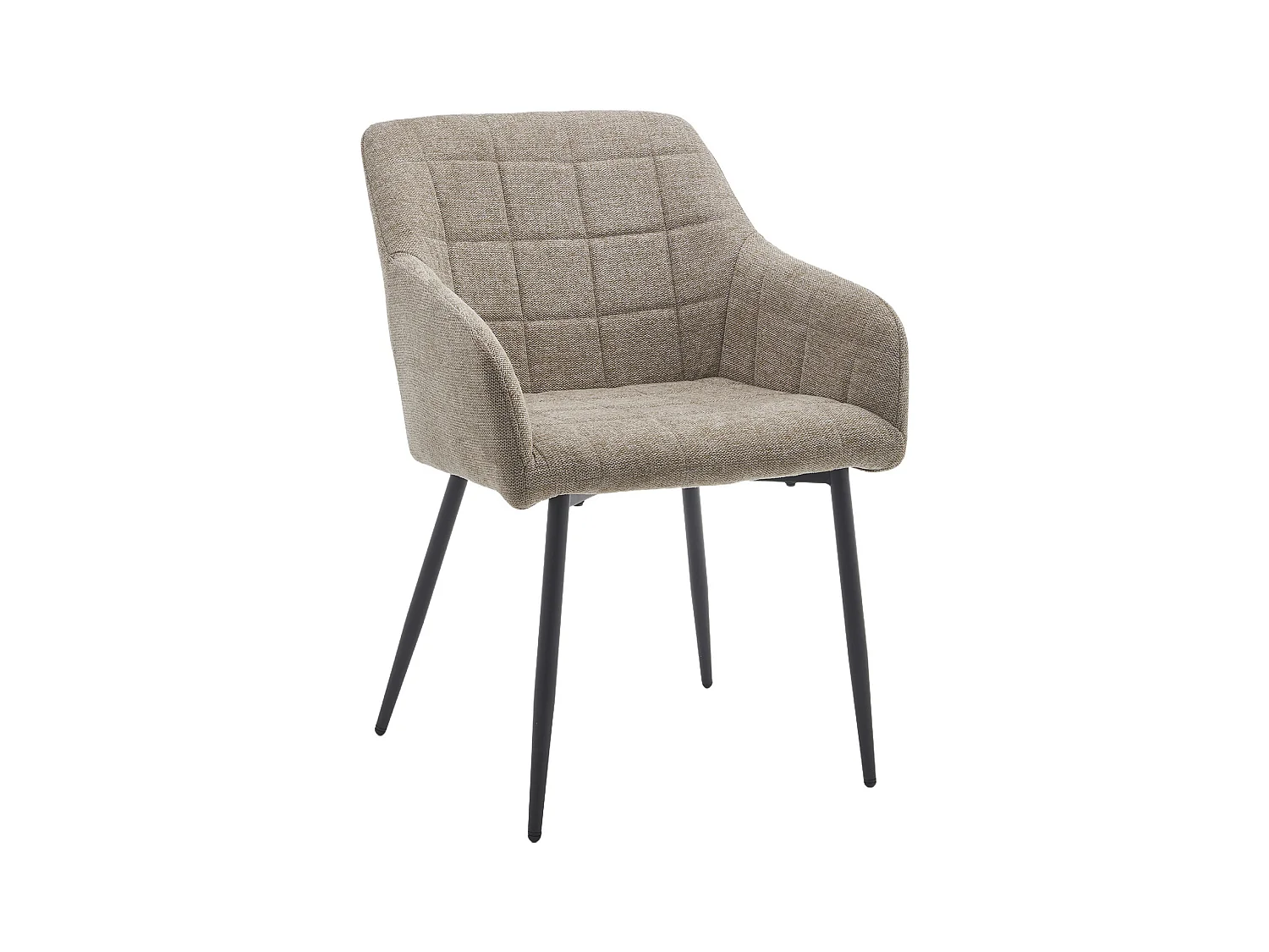 Pack de 2 sillas de 82x61x57 cm tapizadas en tela jaspeada en color beige tostado Freya