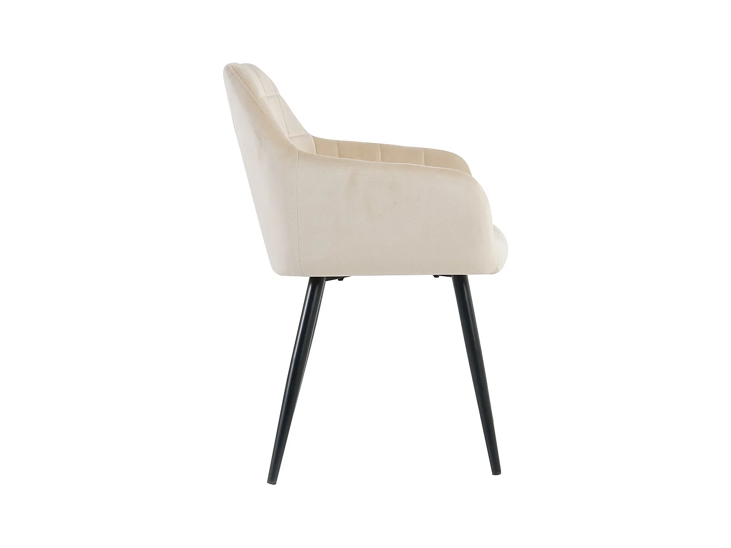 Pack de 2 sillas de 82x61x57 cm tapizadas en terciopelo en color beige Freya