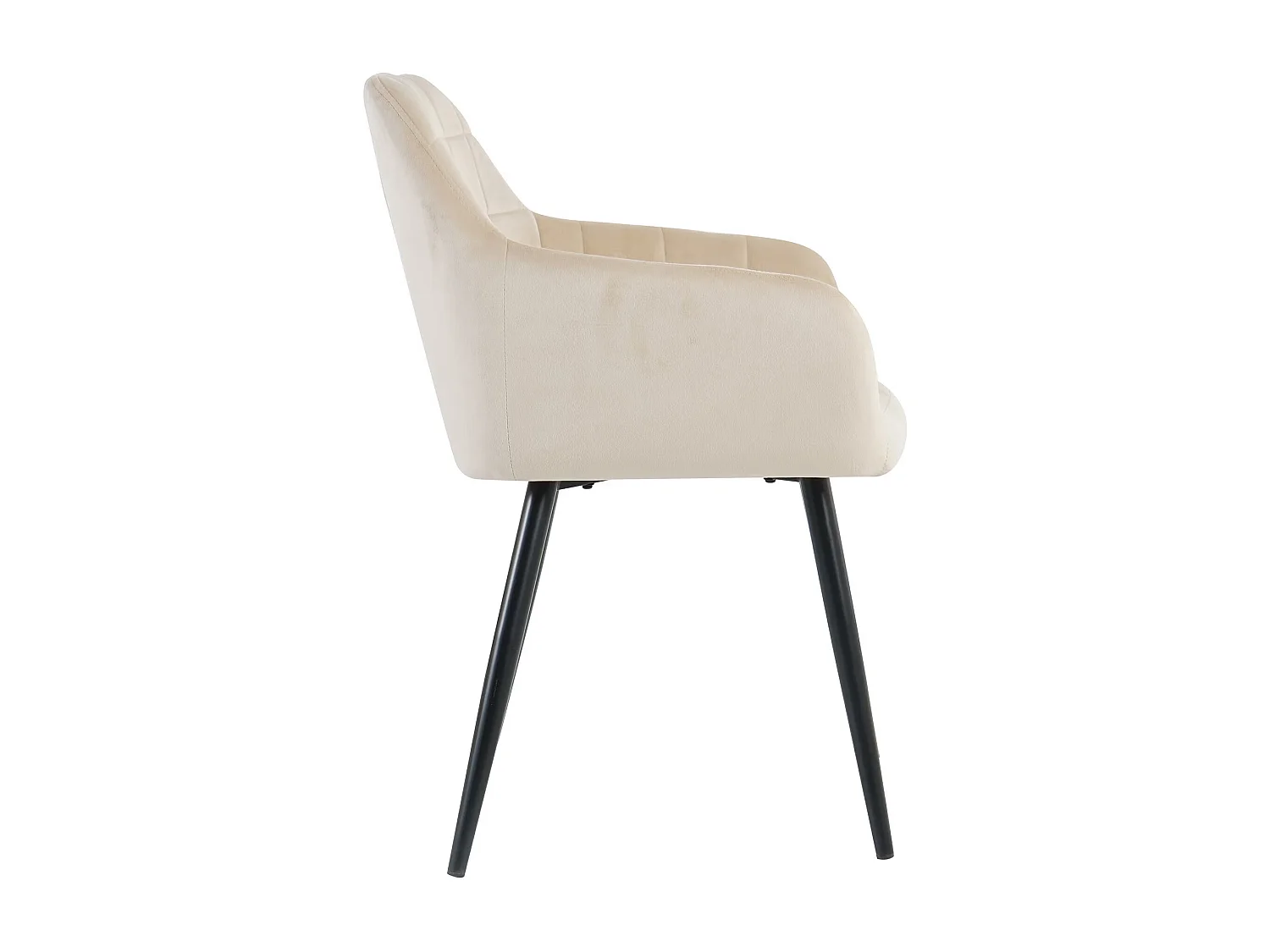 Pack de 2 sillas de 82x61x57 cm tapizadas en terciopelo en color beige Freya