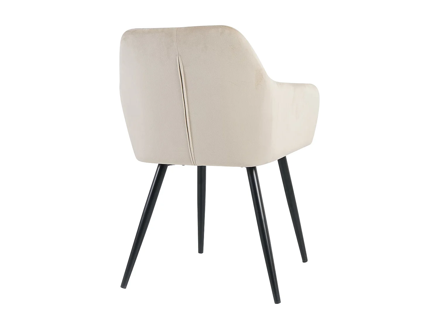 Pack de 2 sillas de 82x61x57 cm tapizadas en terciopelo en color beige Freya