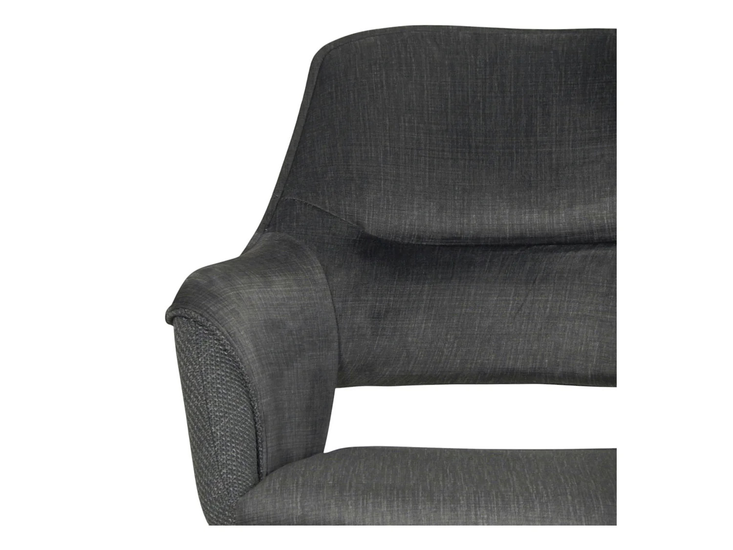 Fauteuil pivotant bi-matière, couleur grise (lot de 2) IENA