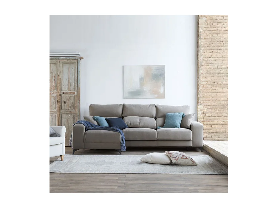 Canapé d'angle textile Gris (406) 280x105