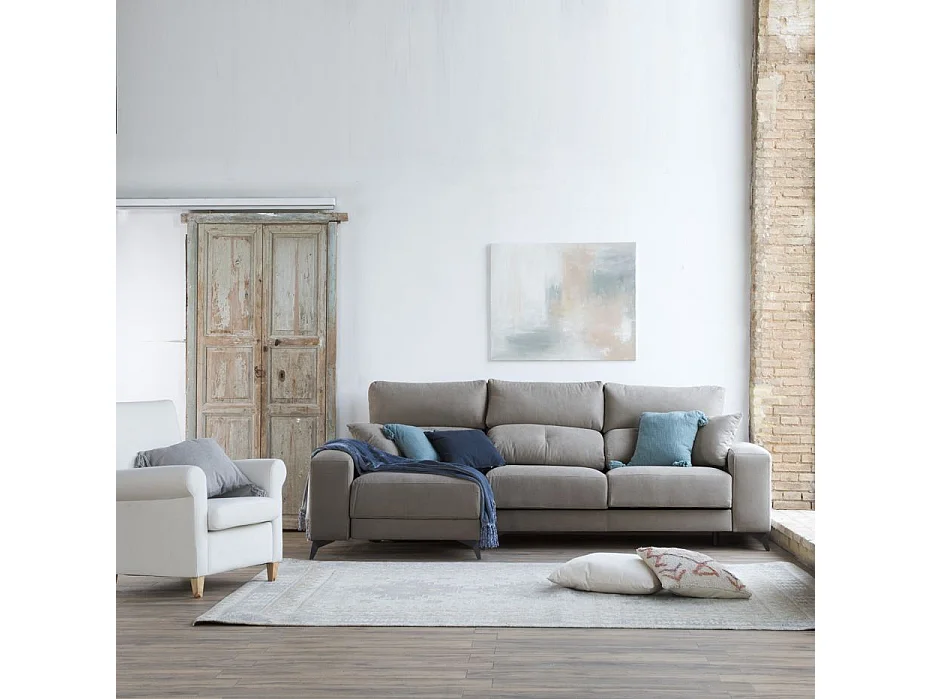 Canapé d'angle textile Gris (406) 280x105