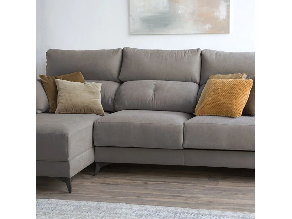 Canapé d'angle textile Gris (406) 280x105