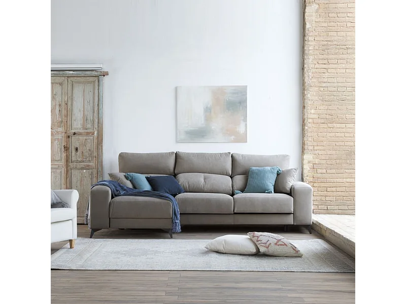 Canapé d'angle textile Gris (406) 280x105