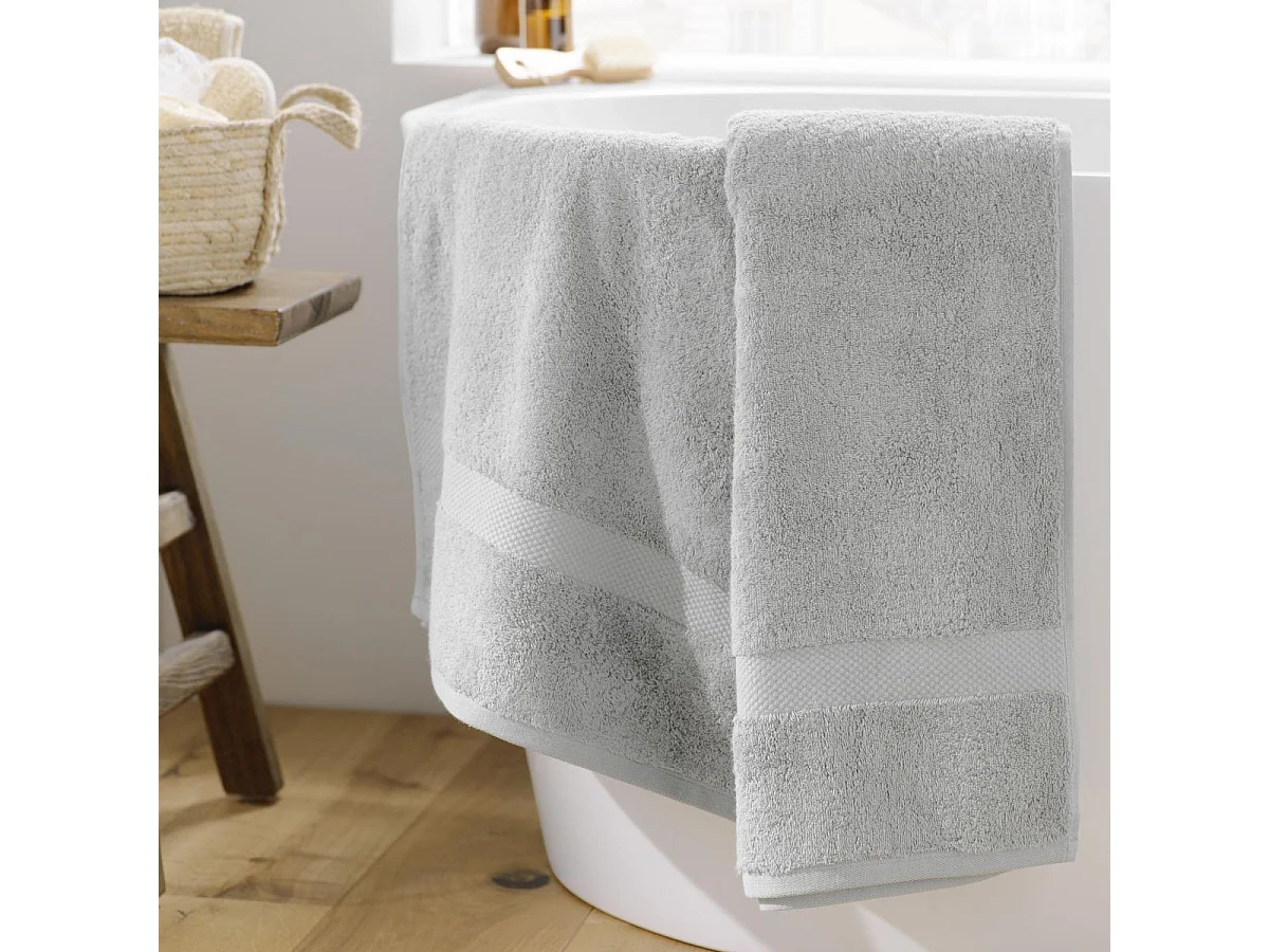 Drap de Bain "Elegance" 90x150cm Gris Perle