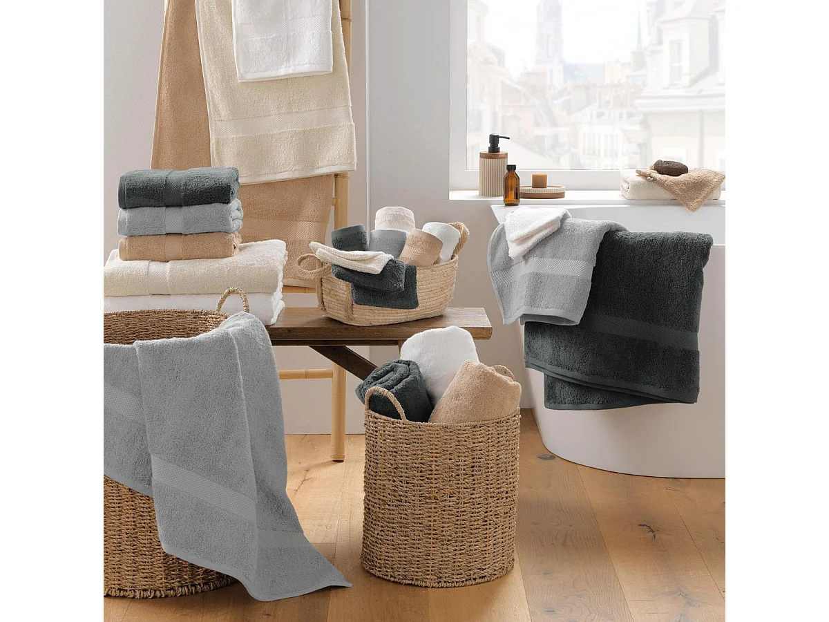 Drap de Bain "Elegance" 90x150cm Gris Perle