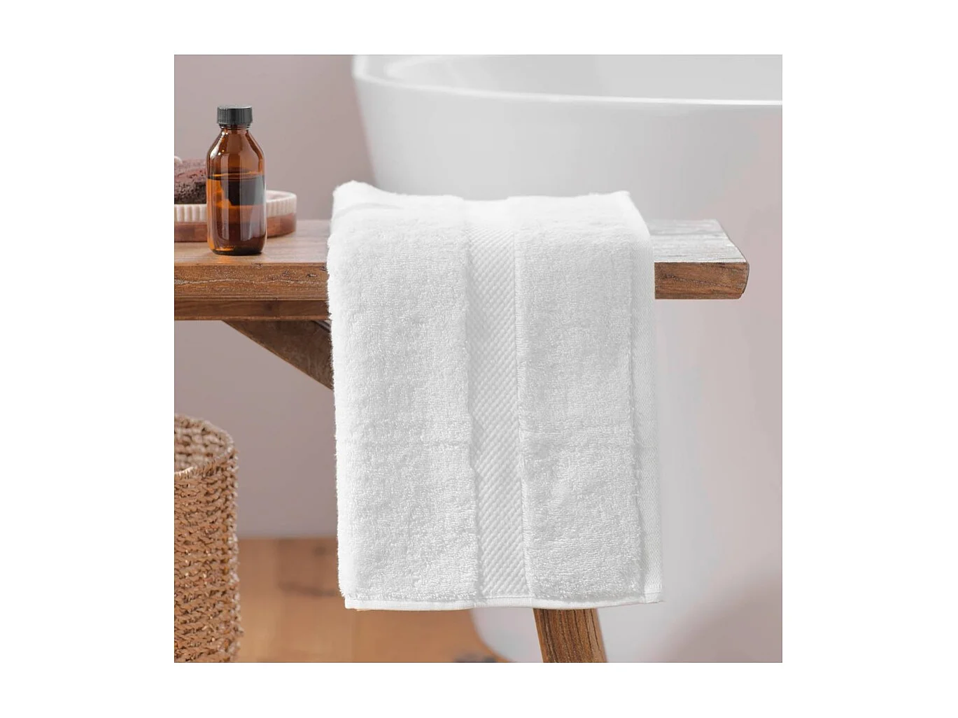 Serviette de Toilette "Elegance" 50x90cm Blanc