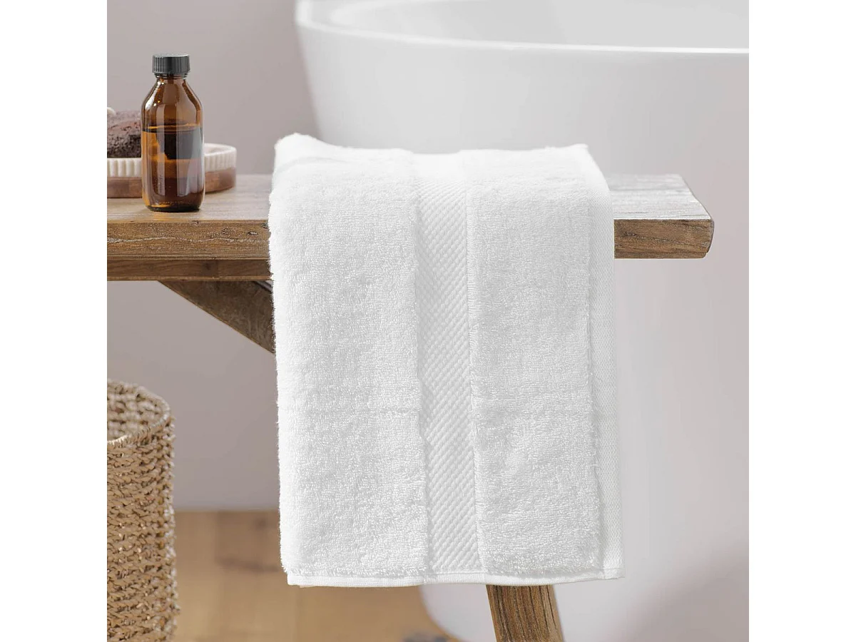 Serviette de Toilette "Elegance" 50x90cm Blanc