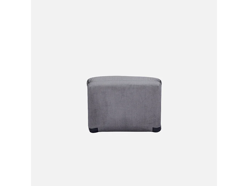 Chauffeuse matelas gris convertible velours côtelé grosse côte 1 place Cosy