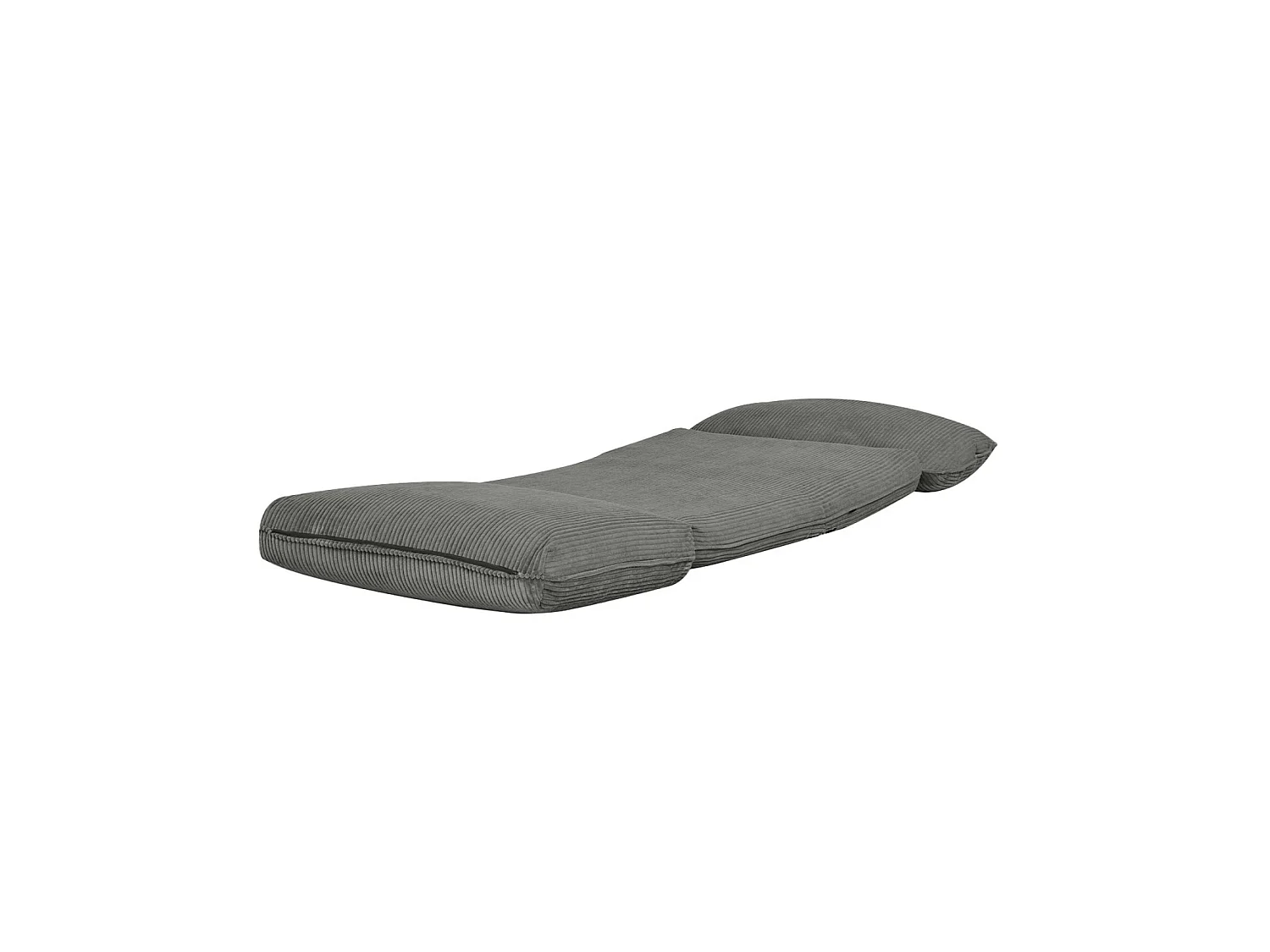 Chauffeuse matelas gris convertible velours côtelé grosse côte 1 place Cosy